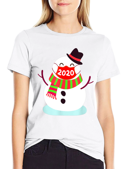 Festive 2020 Snowman Mask T-Shirt