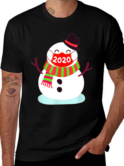 Festive 2020 Snowman Mask T-Shirt