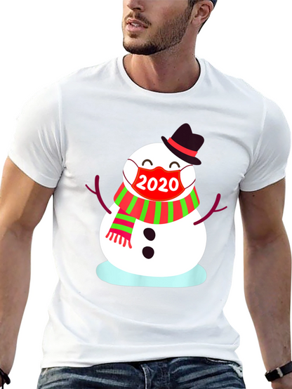 Festive 2020 Snowman Mask T-Shirt