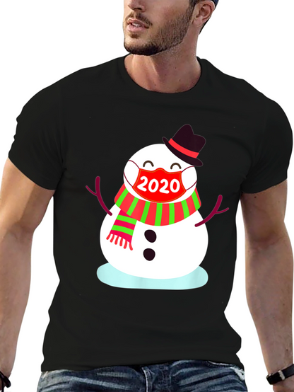 Festive 2020 Snowman Mask T-Shirt
