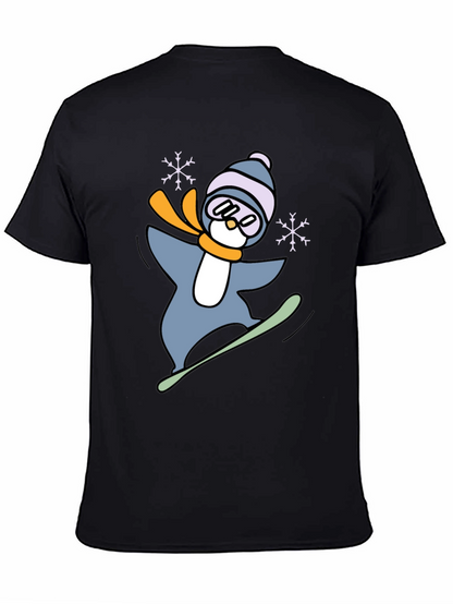 Snowboarding Penguin Graphic Tee