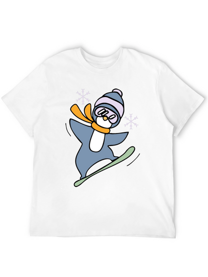 Snowboarding Penguin Graphic Tee