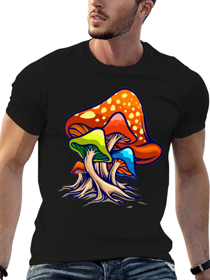 Psychedelic Mushroom Graphic Tee - Groovy Design