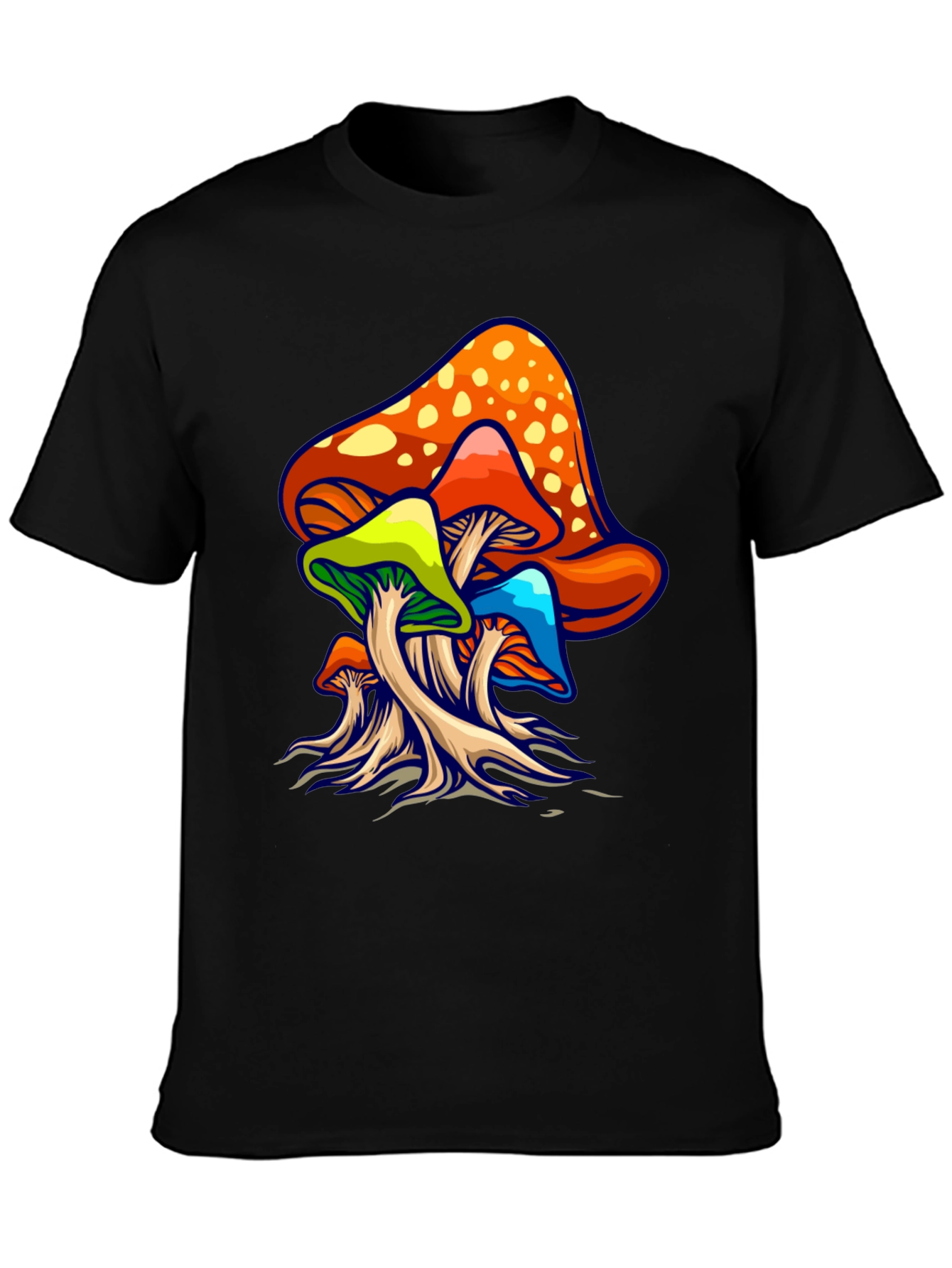 Psychedelic Mushroom Graphic Tee - Groovy Design