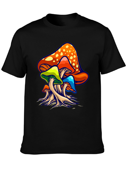 Psychedelic Mushroom Graphic Tee - Groovy Design