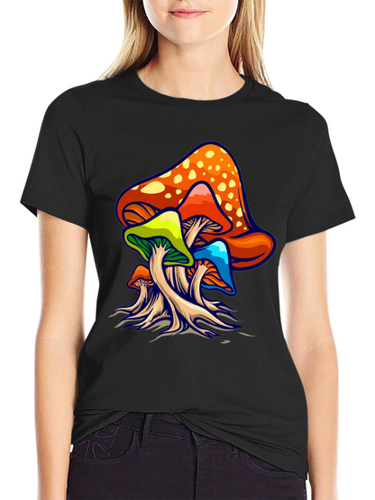 Psychedelic Mushroom Graphic Tee - Groovy Design