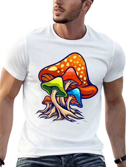 Psychedelic Mushroom Graphic Tee - Groovy Design