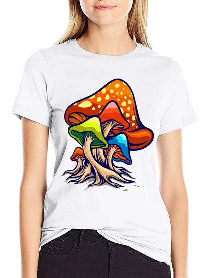 Psychedelic Mushroom Graphic Tee - Groovy Design