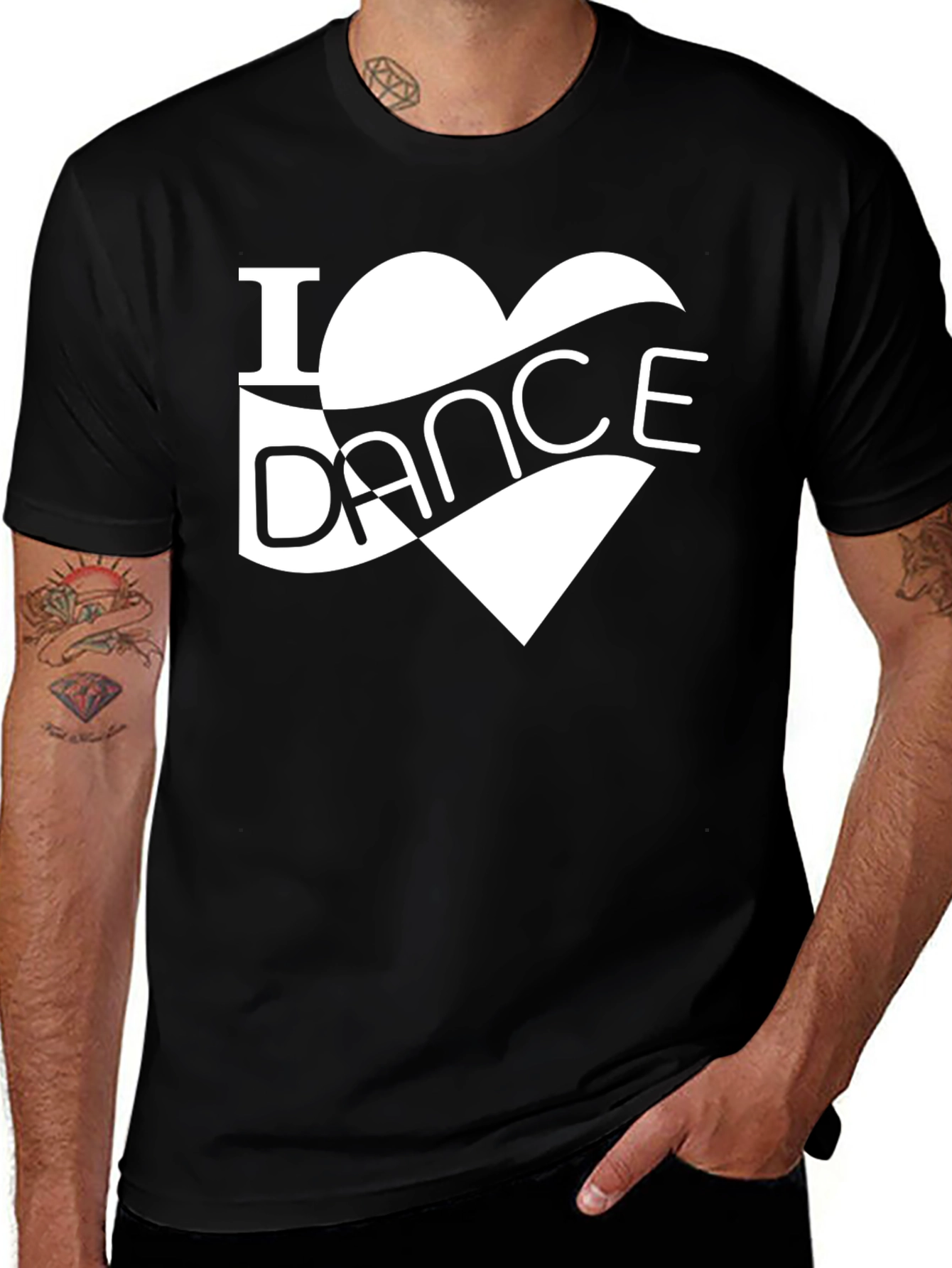 I Heart Dance Graphic Tee - Stylish Black T-Shirt