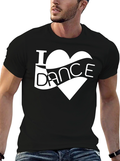 I Heart Dance Graphic Tee - Stylish Black T-Shirt