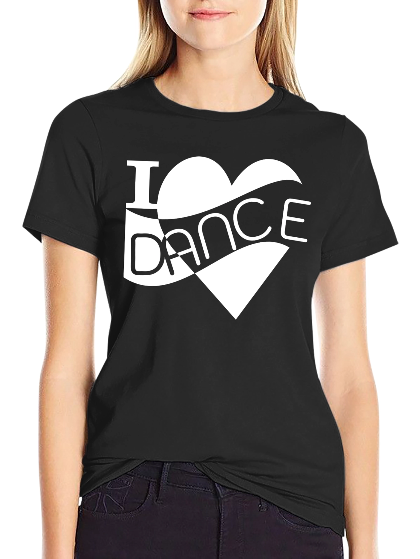 I Heart Dance Graphic Tee - Stylish Black T-Shirt