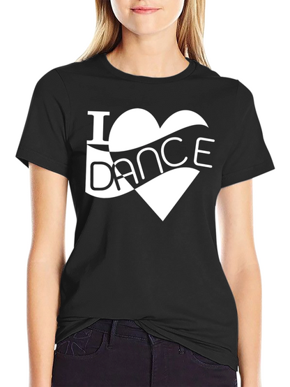 I Heart Dance Graphic Tee - Stylish Black T-Shirt