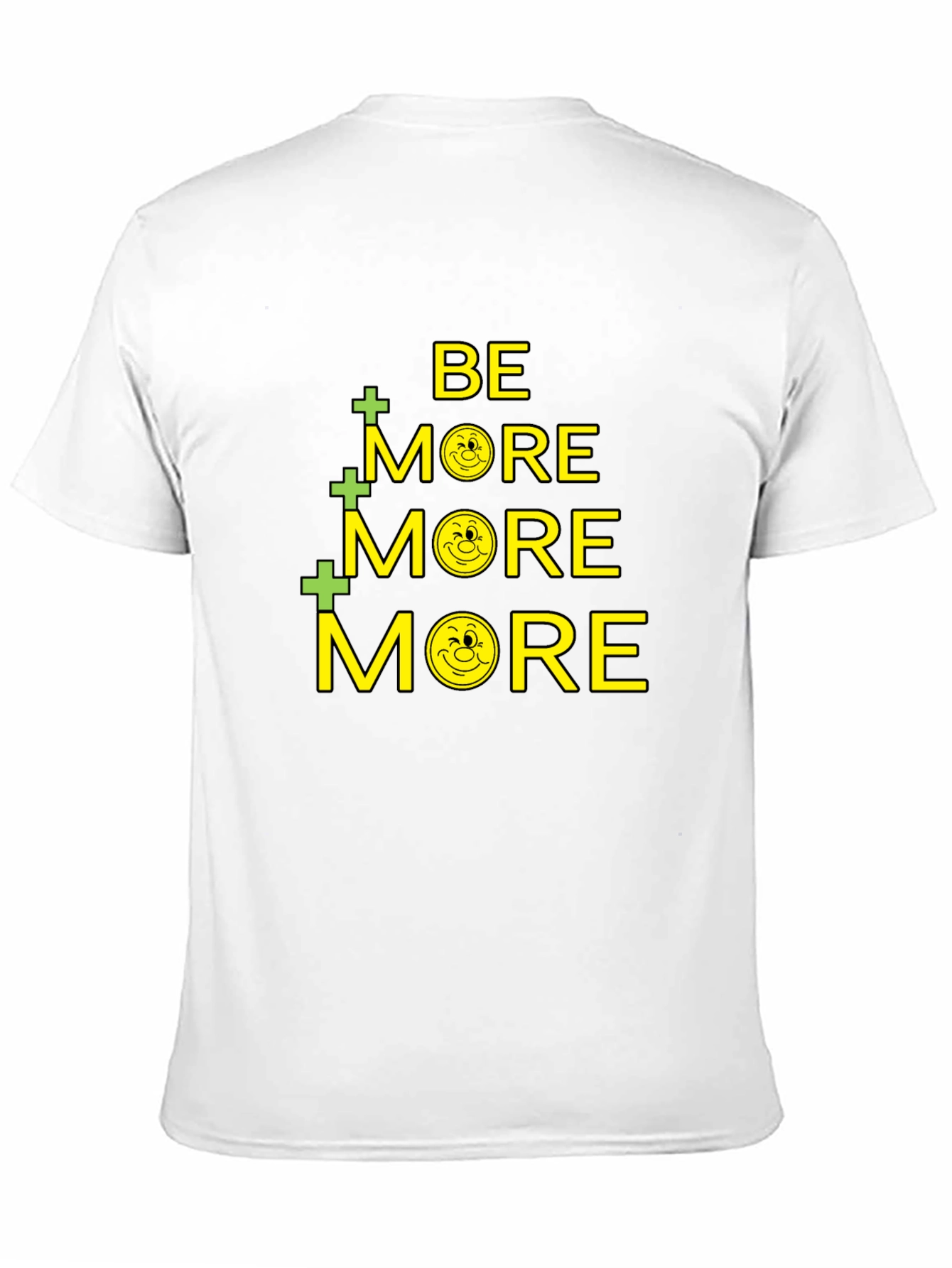 Be More Smiley Face Graphic Black T-Shirt