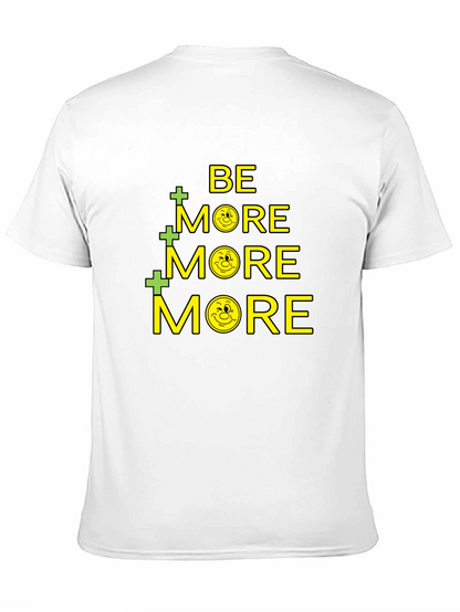 Be More Smiley Face Graphic Black T-Shirt