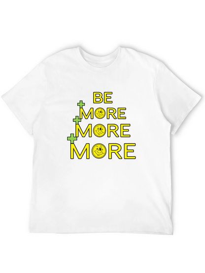 Be More Smiley Face Graphic Black T-Shirt