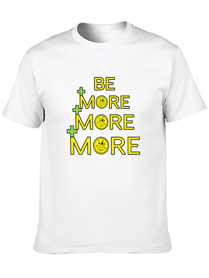 Be More Smiley Face Graphic Black T-Shirt