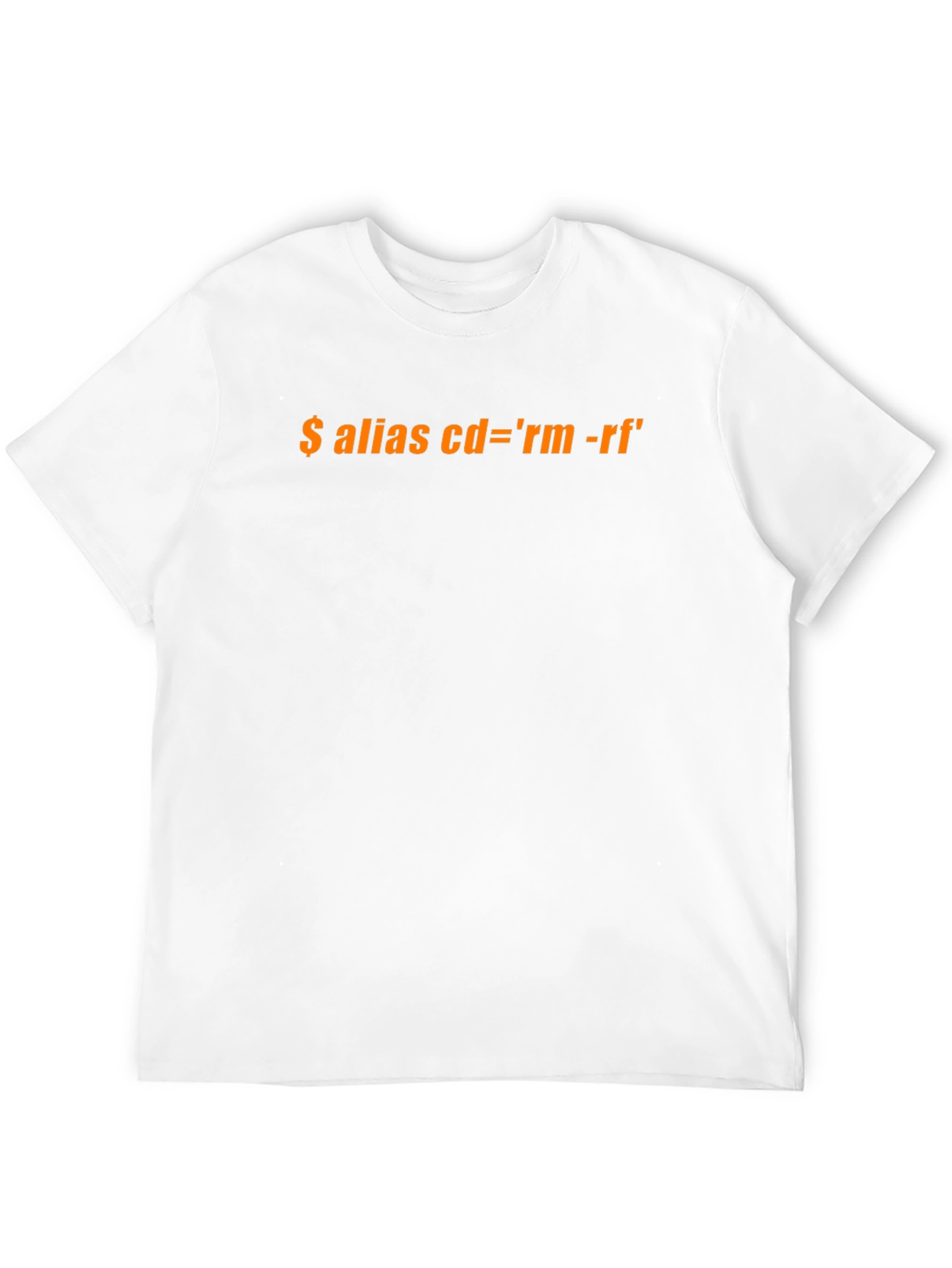 Black T-Shirt with Funny Programming Alias Design
