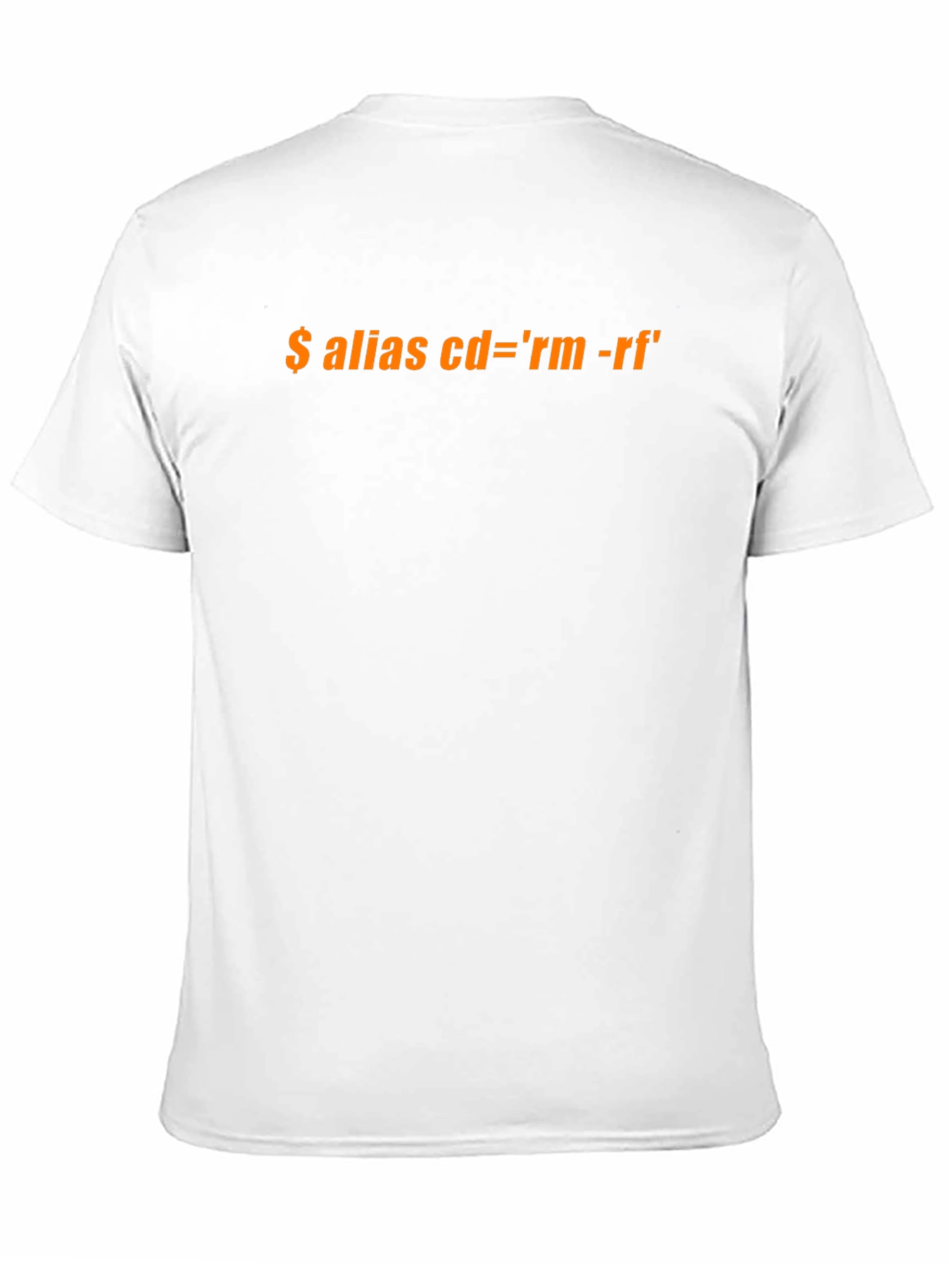 Black T-Shirt with Funny Programming Alias Design
