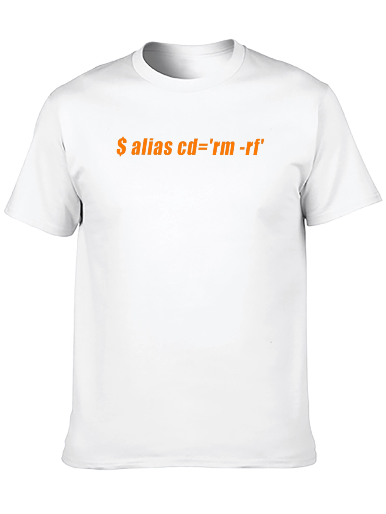 Black T-Shirt with Funny Programming Alias Design