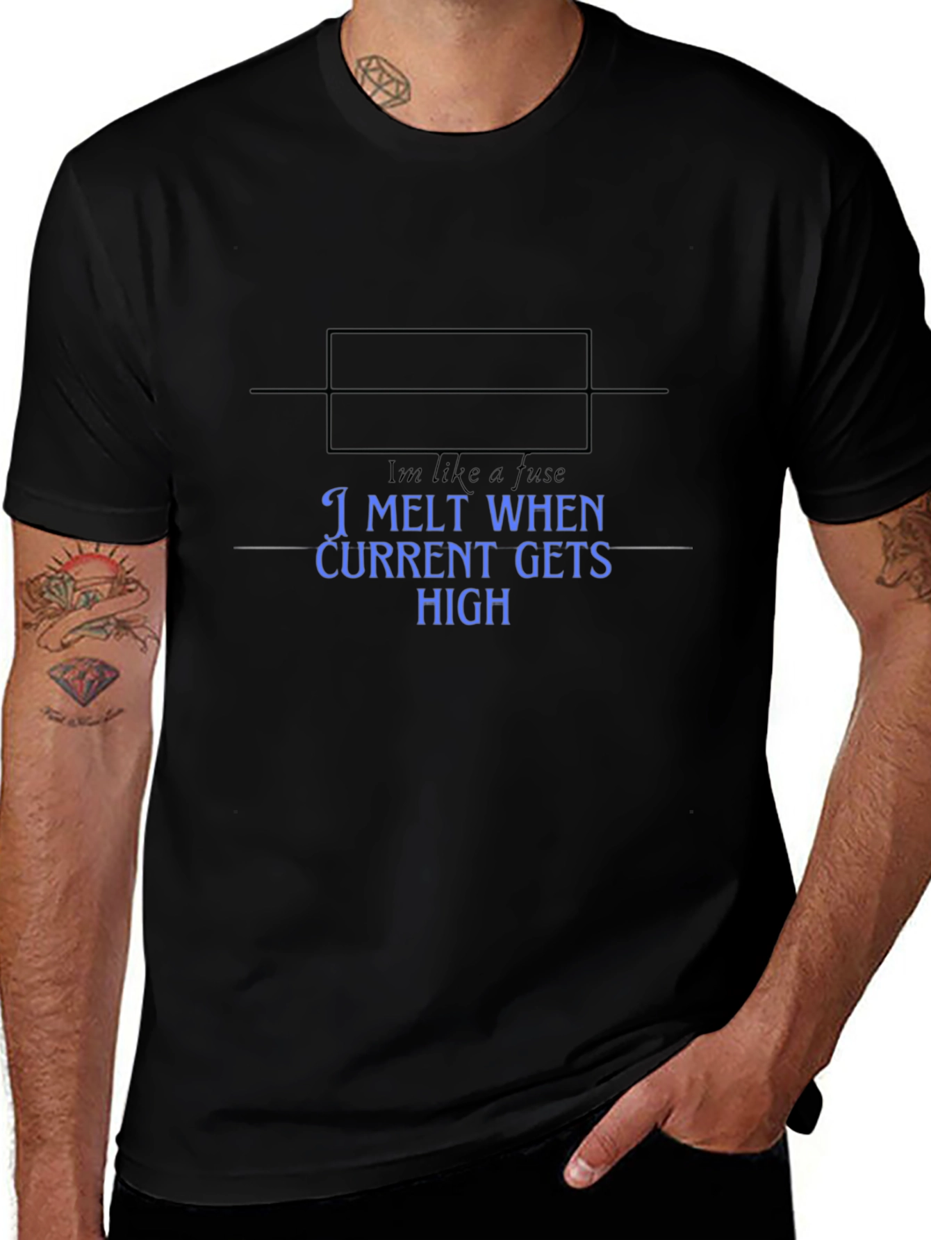 I Melt When Current Gets High Mens T-Shirt