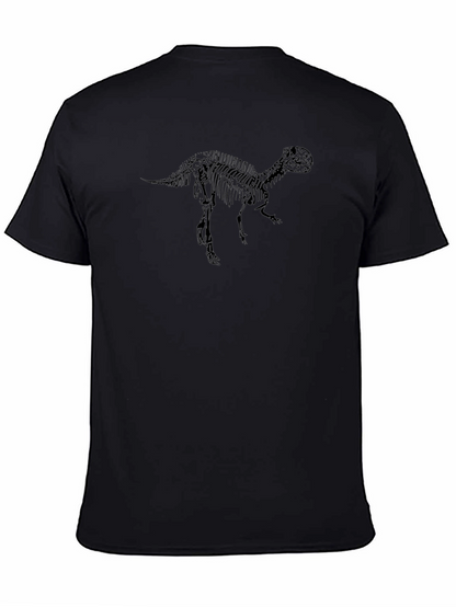 Black T-Rex Skeleton Graphic Tee