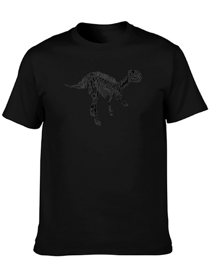 Black T-Rex Skeleton Graphic Tee