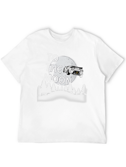 To the Moon Car T-Shirt - Black Graphic Tee