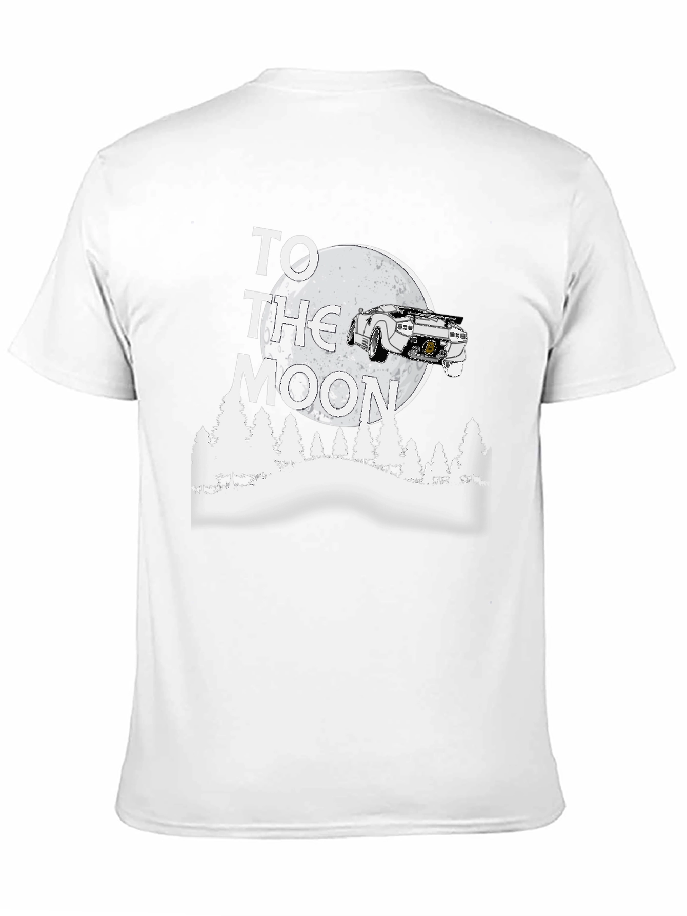 To the Moon Car T-Shirt - Black Graphic Tee