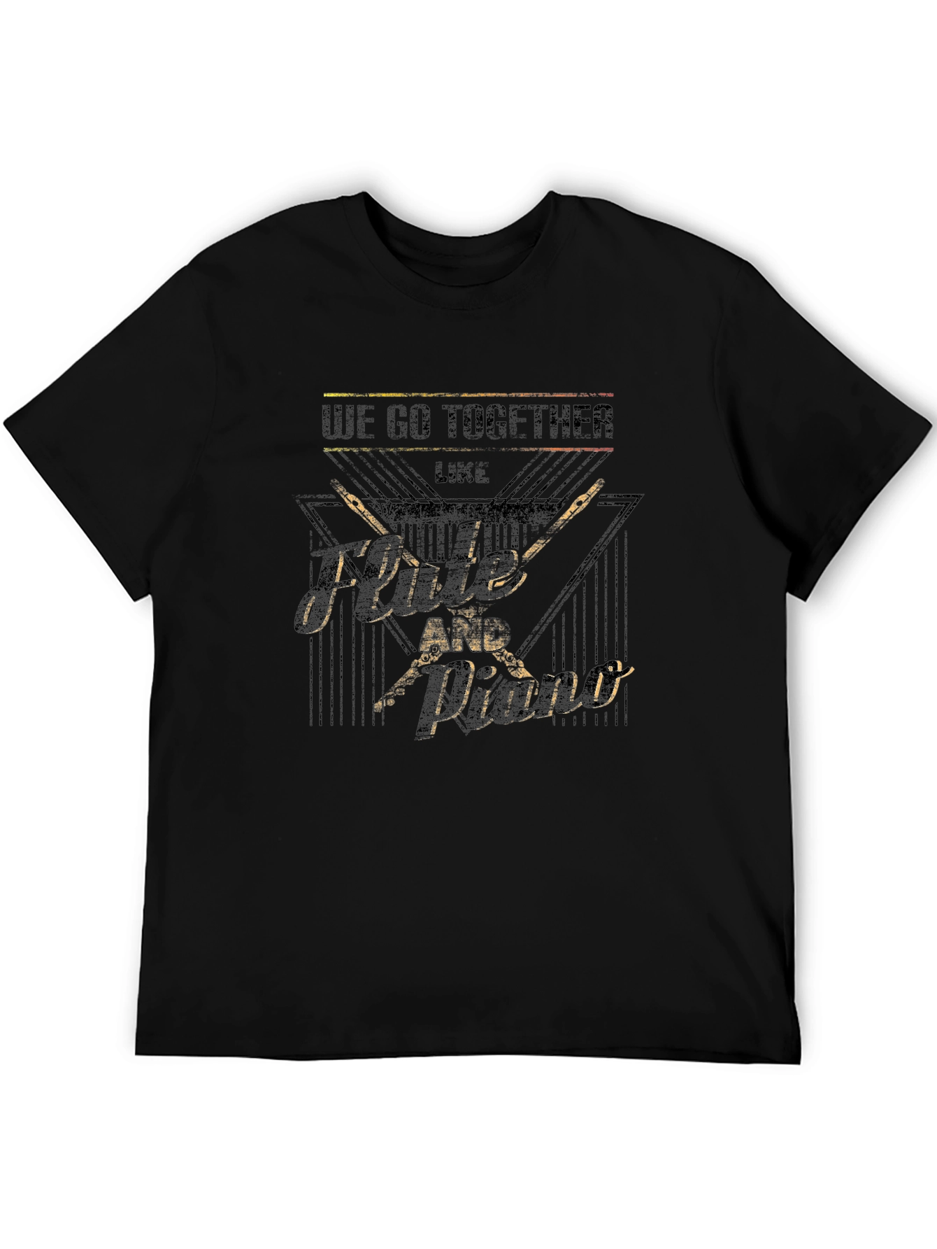 Flute and Piano T-Shirt - Music Lover Tee