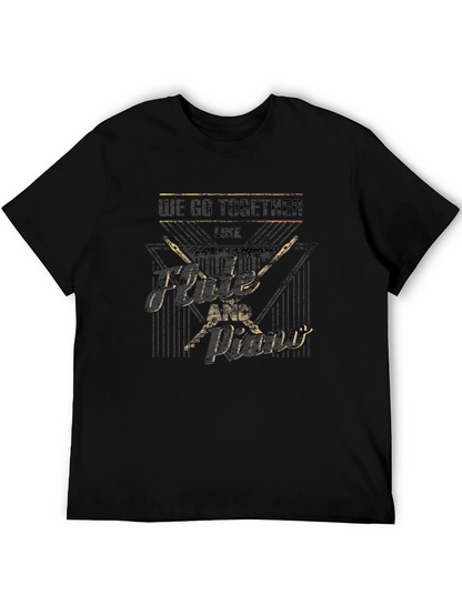 Flute and Piano T-Shirt - Music Lover Tee