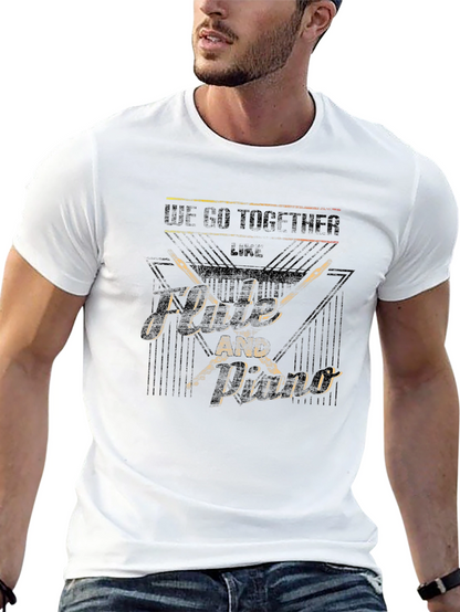 Flute and Piano T-Shirt - Music Lover Tee