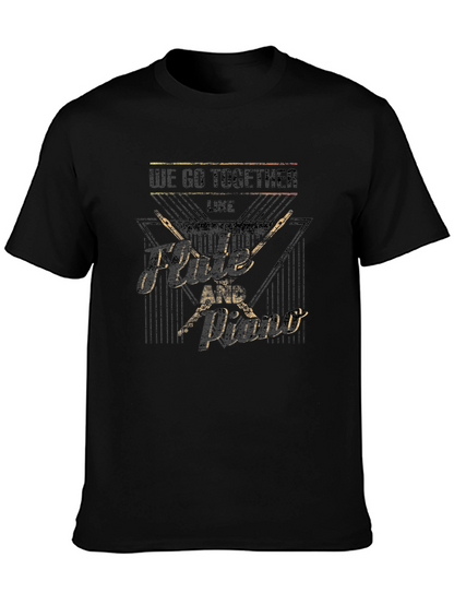 Flute and Piano T-Shirt - Music Lover Tee