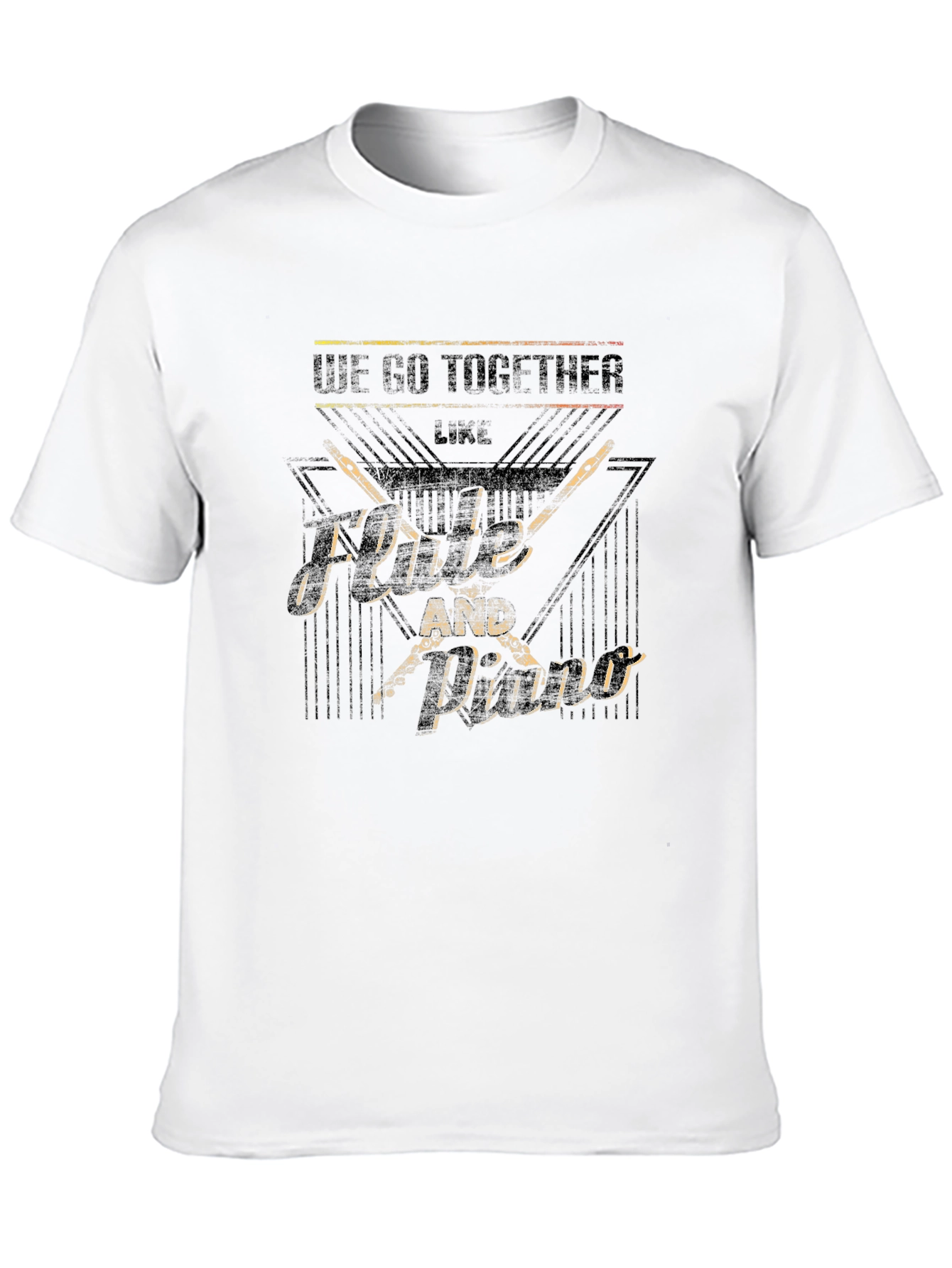 Flute and Piano T-Shirt - Music Lover Tee