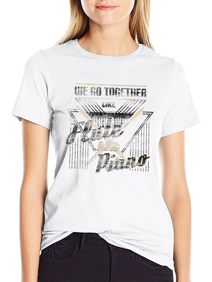 Flute and Piano T-Shirt - Music Lover Tee