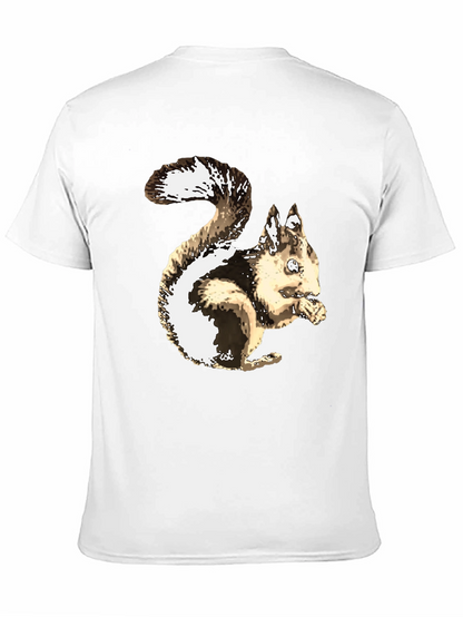 Squirrel Graphic T-Shirt - Casual Black Tee