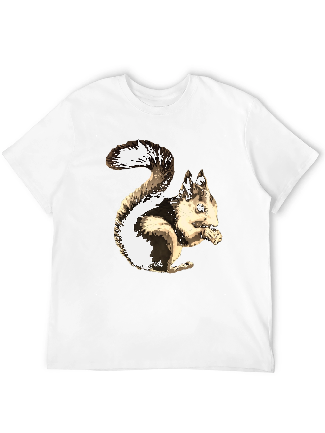 Squirrel Graphic T-Shirt - Casual Black Tee