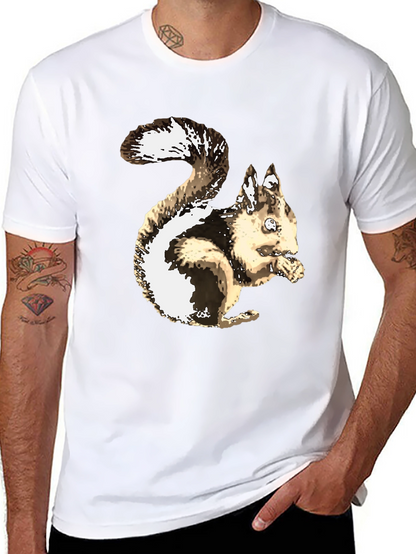 Squirrel Graphic T-Shirt - Casual Black Tee