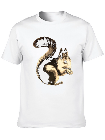 Squirrel Graphic T-Shirt - Casual Black Tee