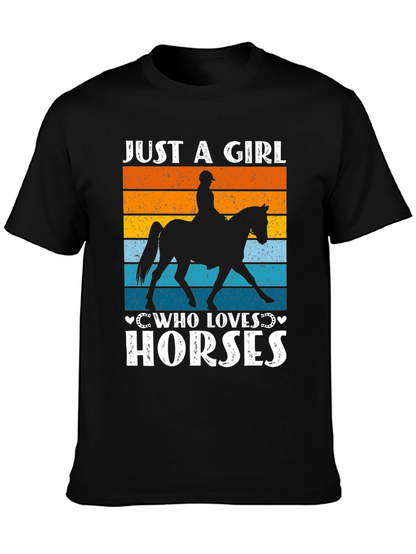 Just a Girl Who Loves Horses T-Shirt