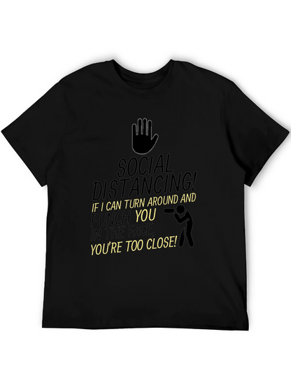 Social Distancing Graphic Tee - Black T-Shirt