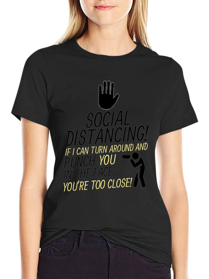 Social Distancing Graphic Tee - Black T-Shirt