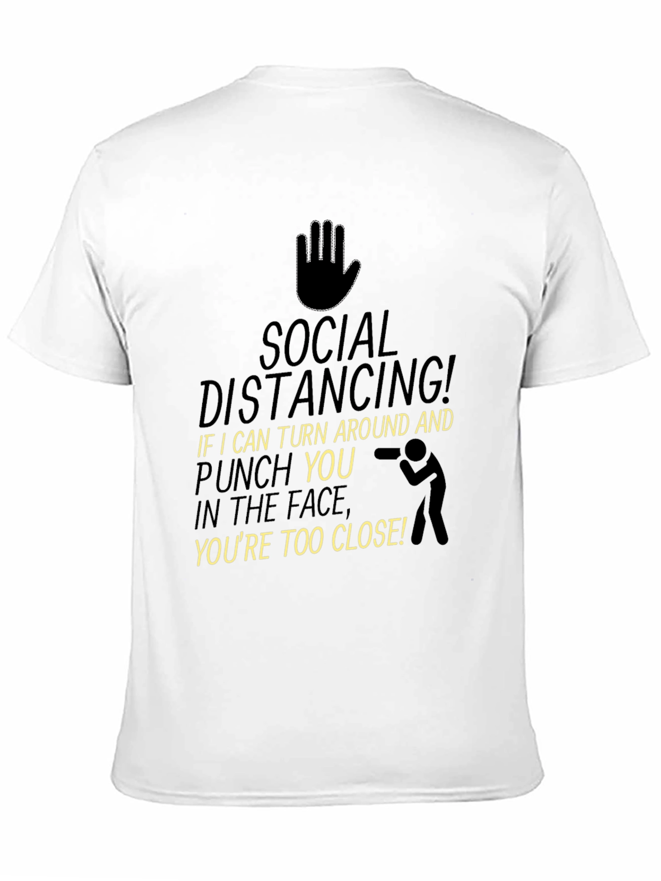 Social Distancing Graphic Tee - Black T-Shirt