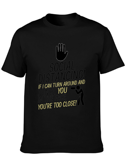Social Distancing Graphic Tee - Black T-Shirt