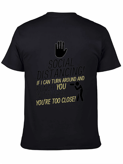 Social Distancing Graphic Tee - Black T-Shirt