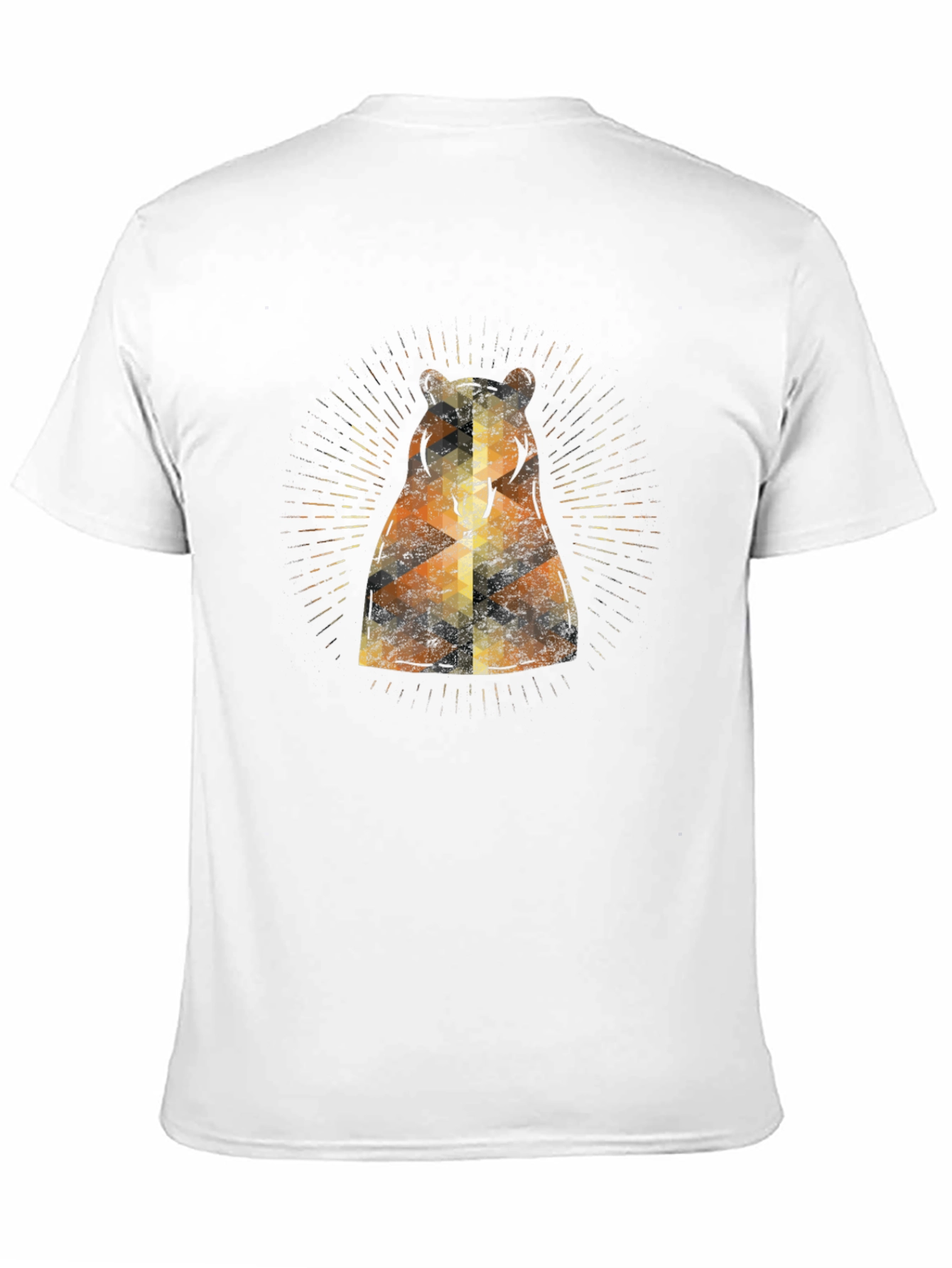Geometric Bear Graphic Tee - Modern Style