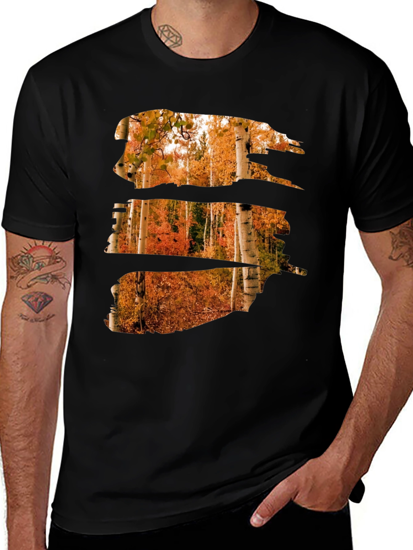 Autumn Forest T-Shirt - Nature Scene Graphic Tee