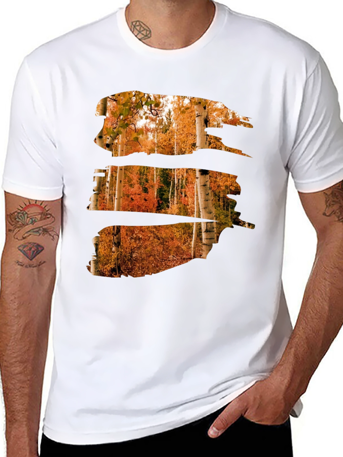 Autumn Forest T-Shirt - Nature Scene Graphic Tee