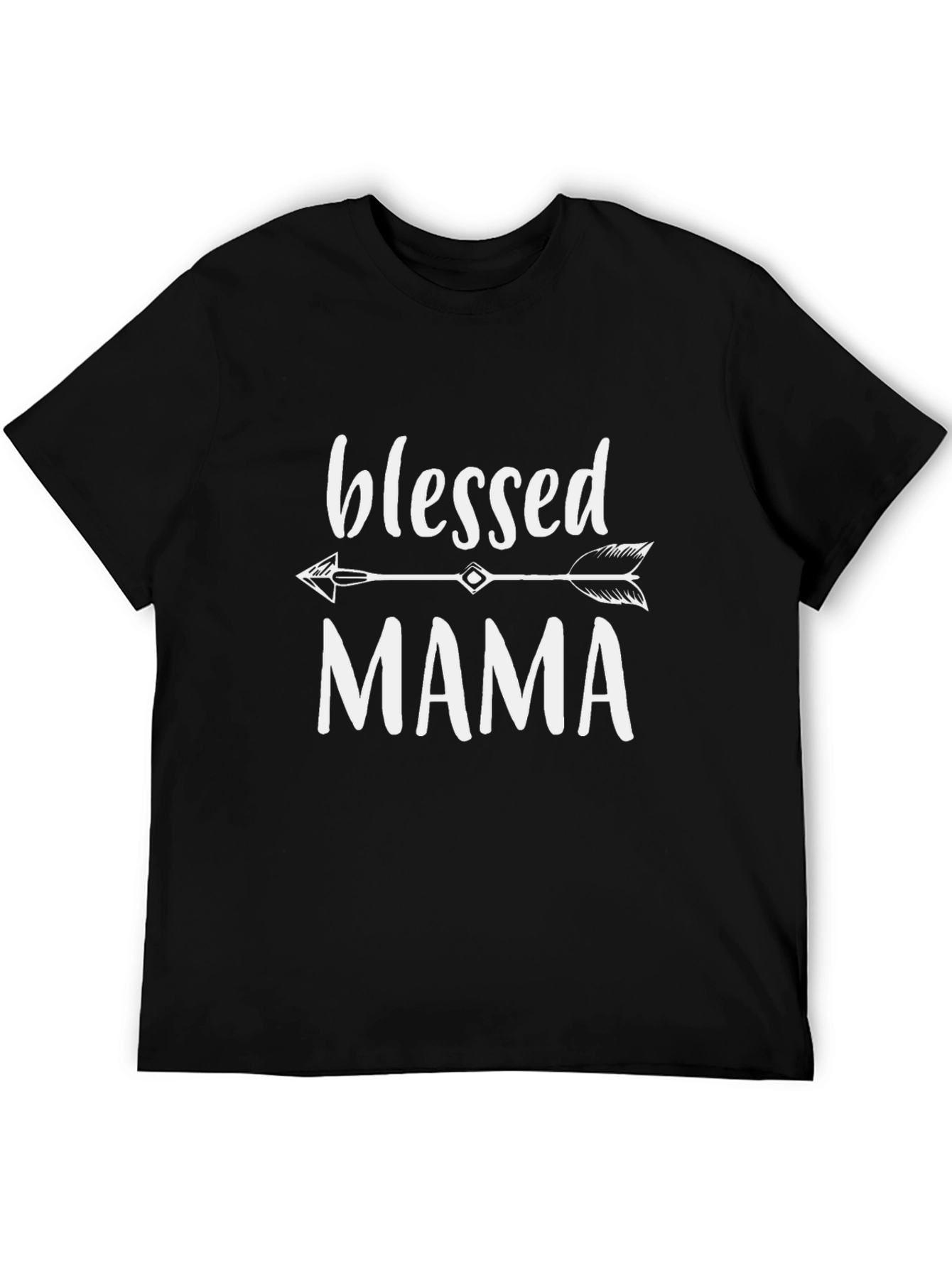 Blessed Mama Arrow Graphic T-Shirt - Black