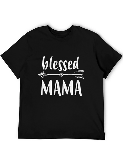 Blessed Mama Arrow Graphic T-Shirt - Black