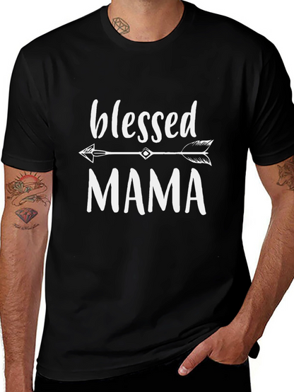 Blessed Mama Arrow Graphic T-Shirt - Black